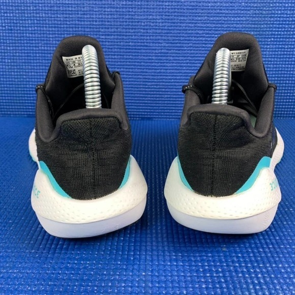 ADIDAS EQ21 RUN Kids-Girls Size 4.5 Black White Running Shoes H01872 - Picture 4 of 8